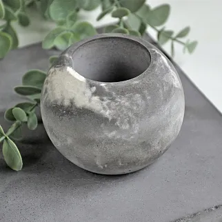 Кашпо CONCRETE COLOR Anika темный мрамор
