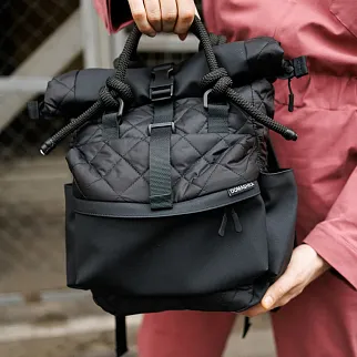 Рюкзак-роллтоп Domashka дутый черный