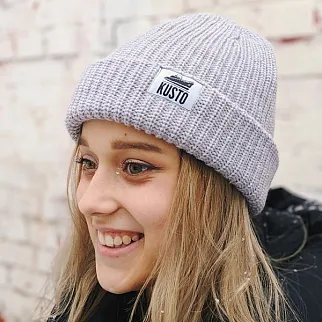 Шапка Kusto Heat SHORT светло-серая