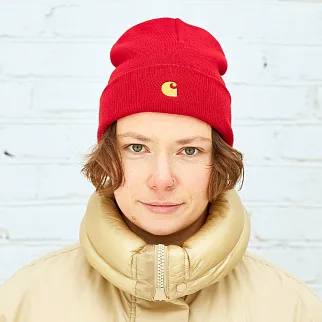 Шапка Carhartt WIP Chase Beanie Cornel / Gold
