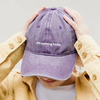 Бейсболка Faded с вышивкой I did nothing today