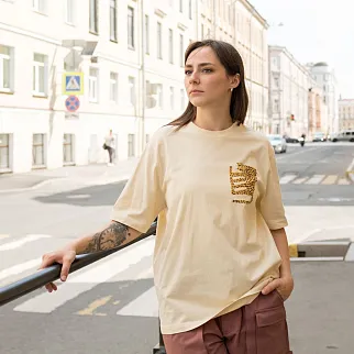 Футболка Bask In The Sun LEOPARD cream