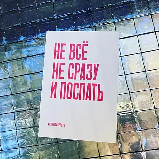 Плакат Partisan Press Не все не сразу и поспать