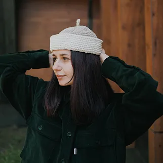 Шапка CHECK YA HEAD бежевая T2034/118