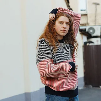 Свитер Thinking Mu Red wool Guiu