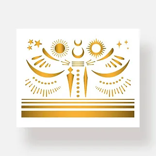 Временная татуировка Life is a party gold