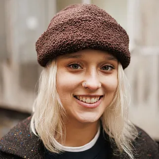 Барашковая шапка тюбетейкового типа Friend Function коричневая