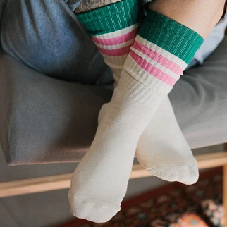 Носки Friend Function комфортные линии зеленый-розовый 36-40