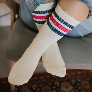 Носки Friend Function комфортные линии синий-малиновый 36-40