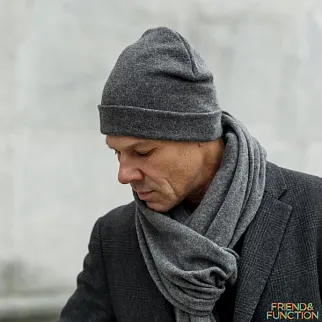 Шерстяной шарф Friend Function Серые Будни
