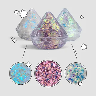 Набор самоклеящихся глиттеров Галактика Shiny Band 3 шт