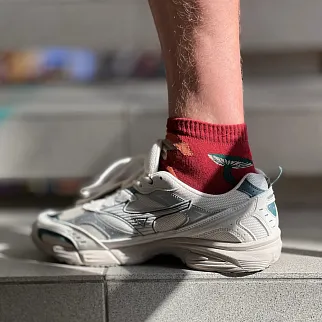 Носки Friend Function короткие Грибные бордовые 36-40