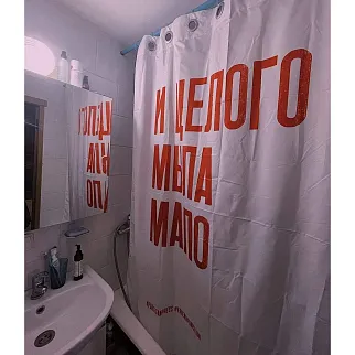 Шторка для ванной Friend Function X Partisan Press «И целого мыла мало»