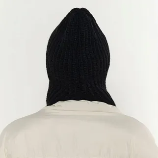 Ушанка-шарф UNU вязаная черная