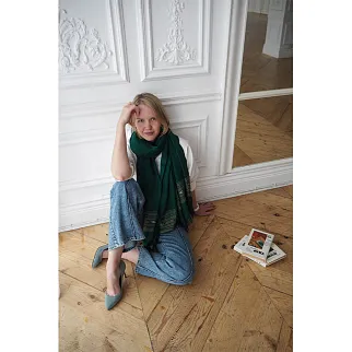 Большой шерстяной шарф Amazon green Folk