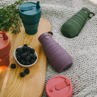 Складная бутылка Stojo Plum 592 мл