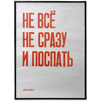 Плакат Partisan Press Не все не сразу и поспать