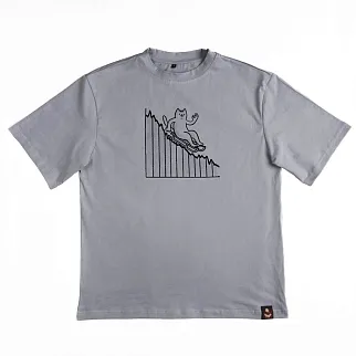 Оверсайз футболка Barking Store Weeeee мужская серая