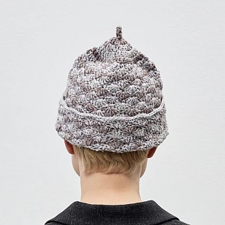 Шапка CHECK YA HEAD ракушки с хвостиком бежевая 2628/60
