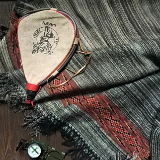 Большой шерстяной шарф Grey Melange Folk