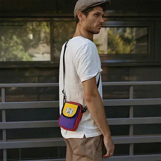 Мини сумка iyulstore жёлто-красно-фиолетовая⁣⁣