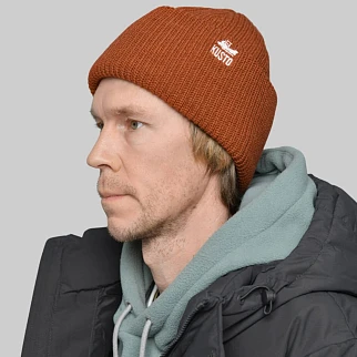 Шапка Kusto Heat терракот с вышивкой