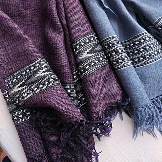 Большой шерстяной шарф Grape Compote Folk 