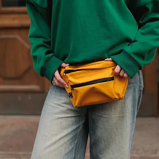 Сумка Friend Function большая хорошая прорезиненная (горчица)