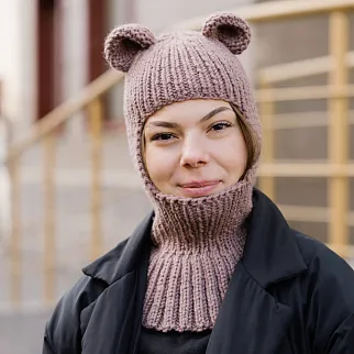 Балаклава Friend Function с ушками орех