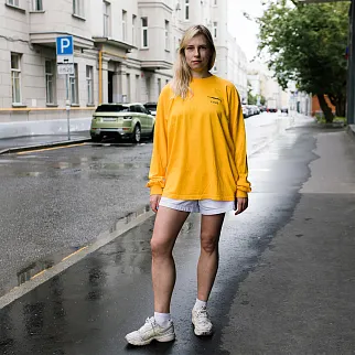 Лонгслив Akomplice Love Over Fear Embroidered Gold