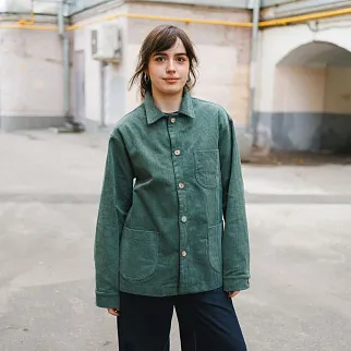 Рубашка вельветовая Friend Function зеленая