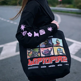 Сумка-тоут Carhartt WIP Canvas Graphic Tote Wiptopia 2 Black