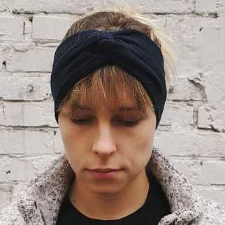Шерстяная полоска (повязка) на голову Friend Function Невидимый синий