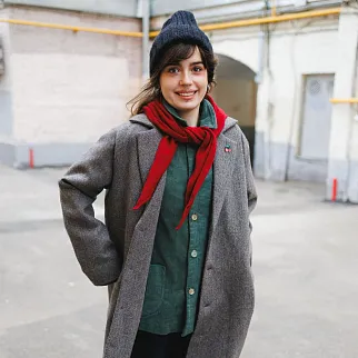 Шапка шерстяная Friend Function Крупной Вязки All Black