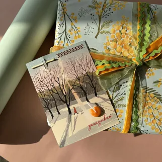 Открытка свечка Прогулка