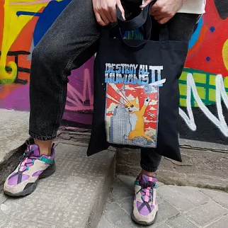 Шоппер Barking Store Кэтзилла черный