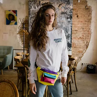 Сумка на пояс Friend Function colorblock большая хорошая