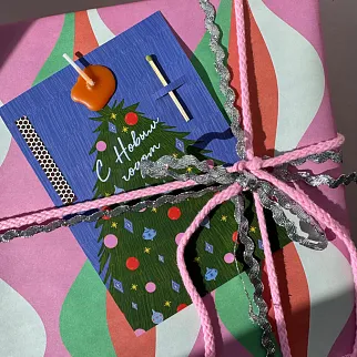 Открытка свечка С Новым Годом