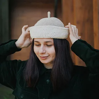 Шапка CHECK YA HEAD бежевая T2034/118