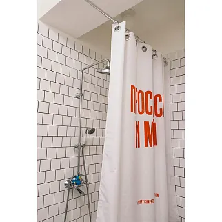 Шторка для ванной Friend Function X Partisan Press «Проснись и мой»