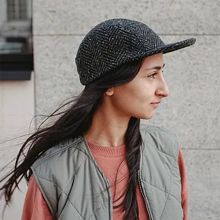 Пятипанельная кепка из твида Friend Function синяя