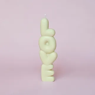 Ароматическая свеча Unification Love «‎Love» молочно-белая