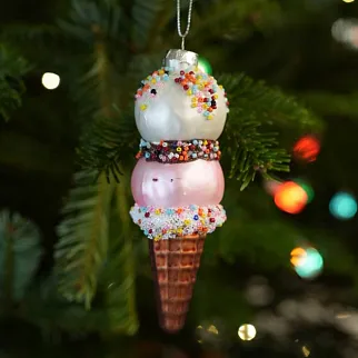 Елочные игрушки Мороженое (3 штуки)