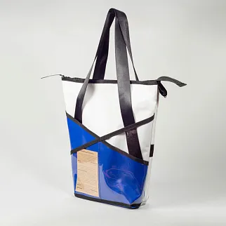 Шоппер Человек и Пароход x 99recycle синий