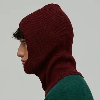 Балаклава CHECK YA HEAD шерстяная бордо T117