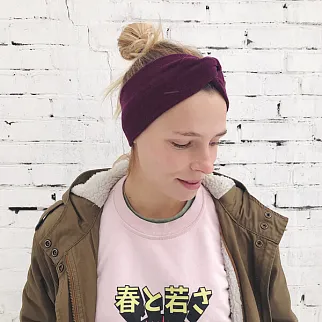 Шерстяная полоска (повязка) на голову Friend Function Сливовая