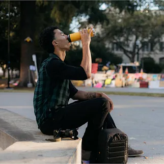 Термокружка Klean Kanteen TKWide 592 мл Cafe Cap Marigold