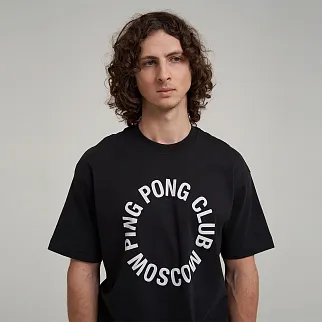 Футболка Ping Pong Club Moscow черная big logo