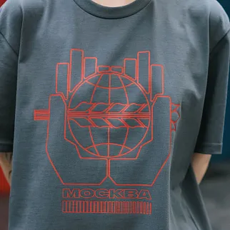 Футболка Allmodernism с барельефом «Мир» оверсайз