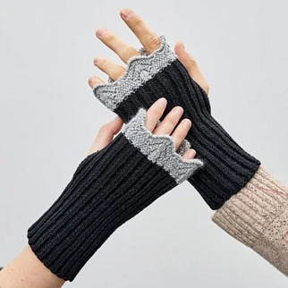 Митенки CHECK YA HEAD кружевные черные Т2330/1